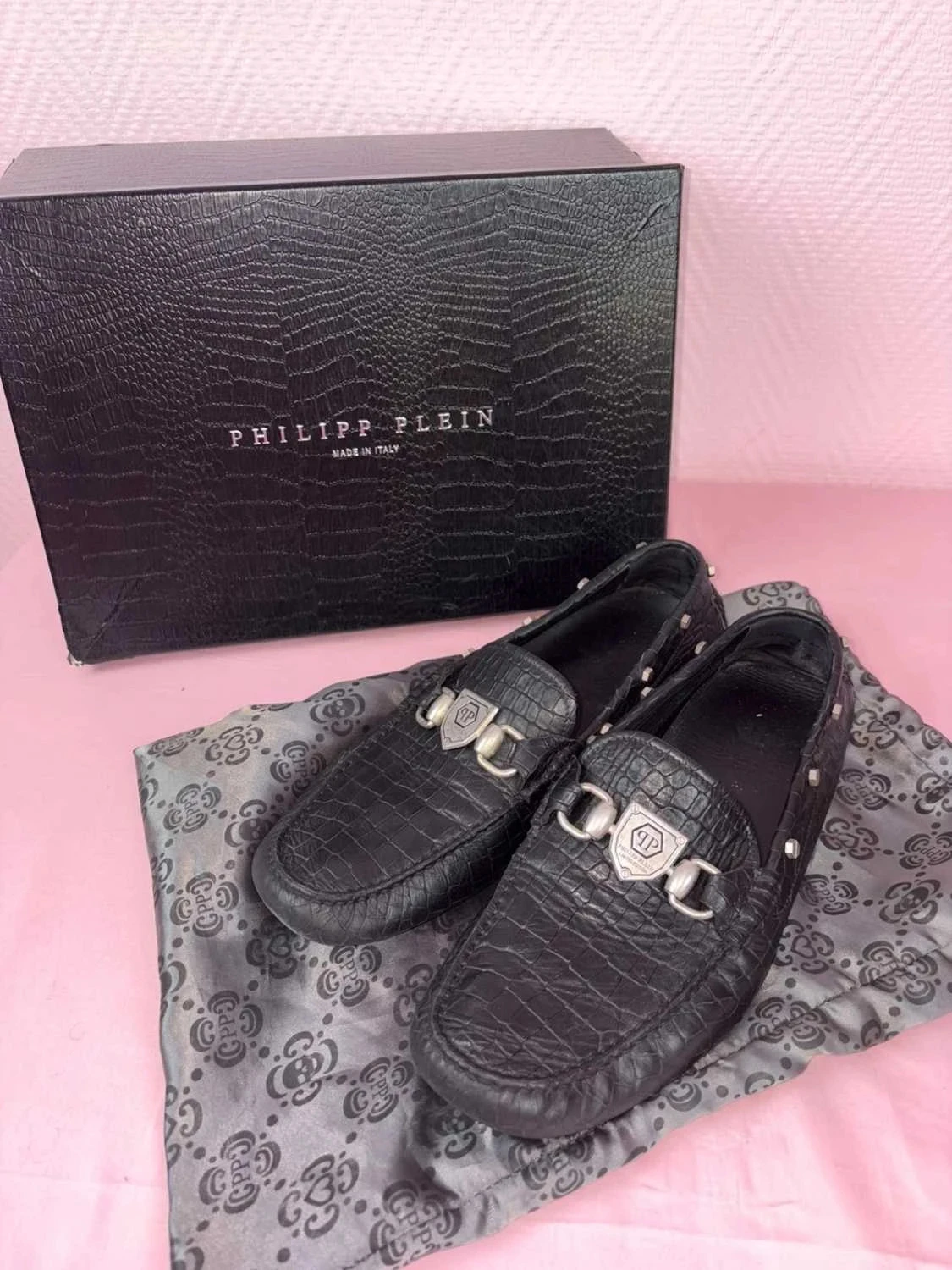 Philippe men's loafers, Philipp Plein, super condition, size 42 – photo 2
